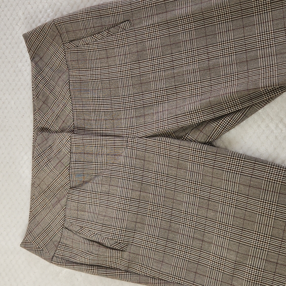 COUNTERPARTS BROWN PLAID WOMENS DRESS PANTS SIZE 8 - Picture 3 of 9